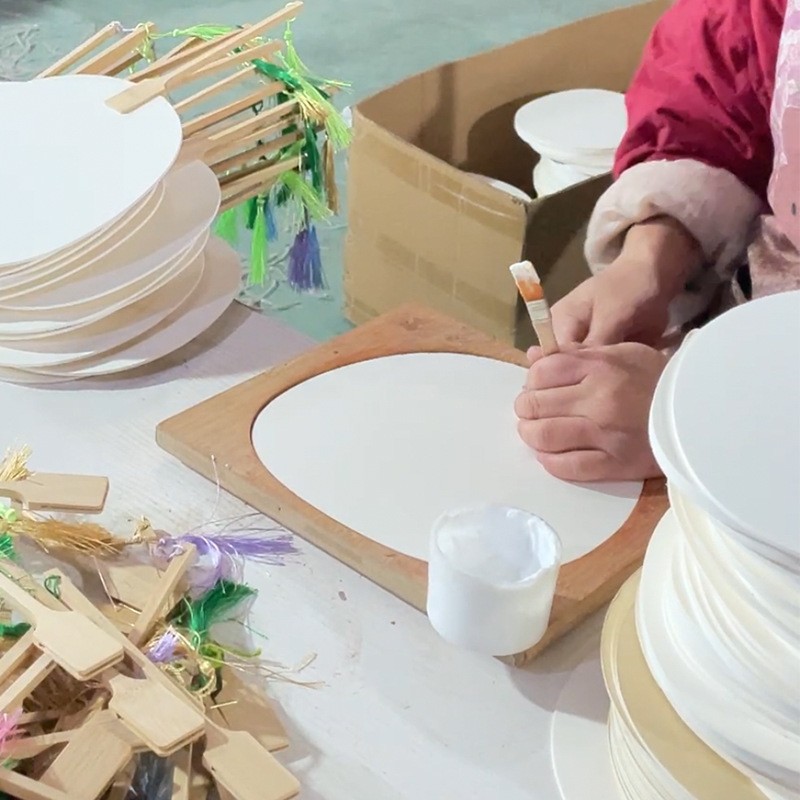 Custom Chinese-Style Advertising Fan, Chinese Cultural Tourism Promotional Fan, Chinese-Style Rice Paper Corporate Promotional Fan