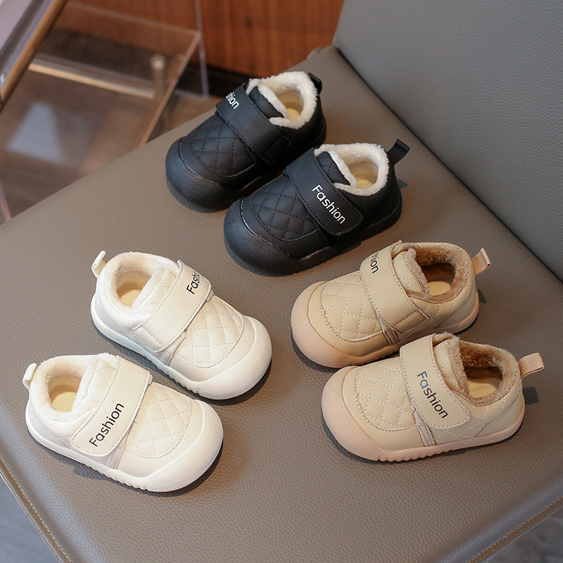 Baby Shoes Winter Soft Sole fleece-lined 0-3 Years Old 1 Baby Toddler Shoes for Boys and Girls Warm Cotton Shoes for Children