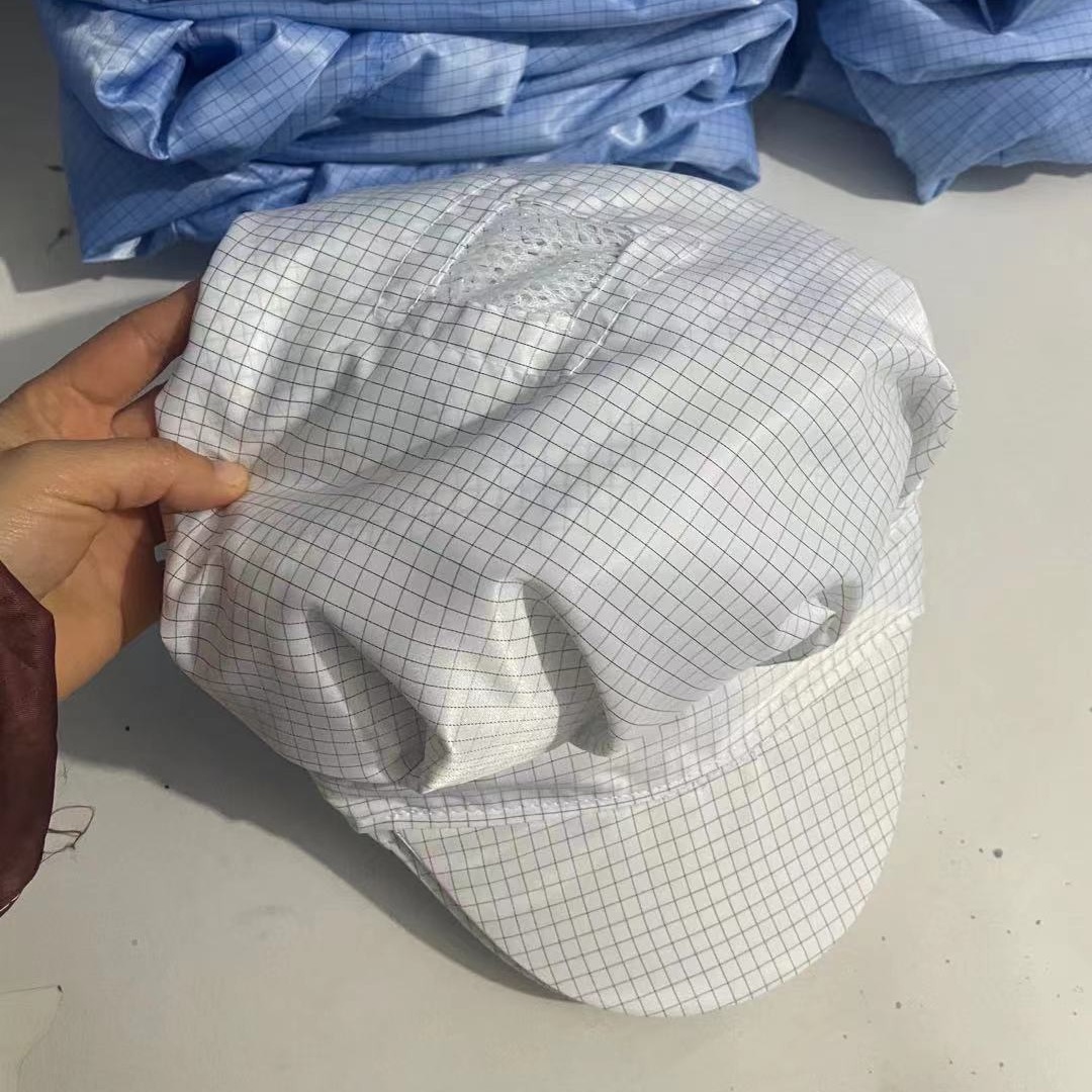 Anti-Static Grid Large Work Cap Dust-Free Cap Electronics Factory Food Factory Duck Cap Clean Sterile Cap