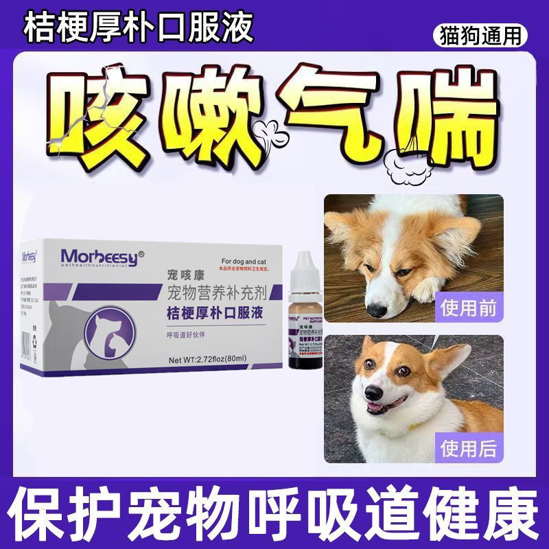 Pet Cats and Dogs Cough, Asthma, Sneeze, Lethargy, Platycodon Oral Liquid, Runny Nose, Purulent Nose, Poor Respiratory Tract