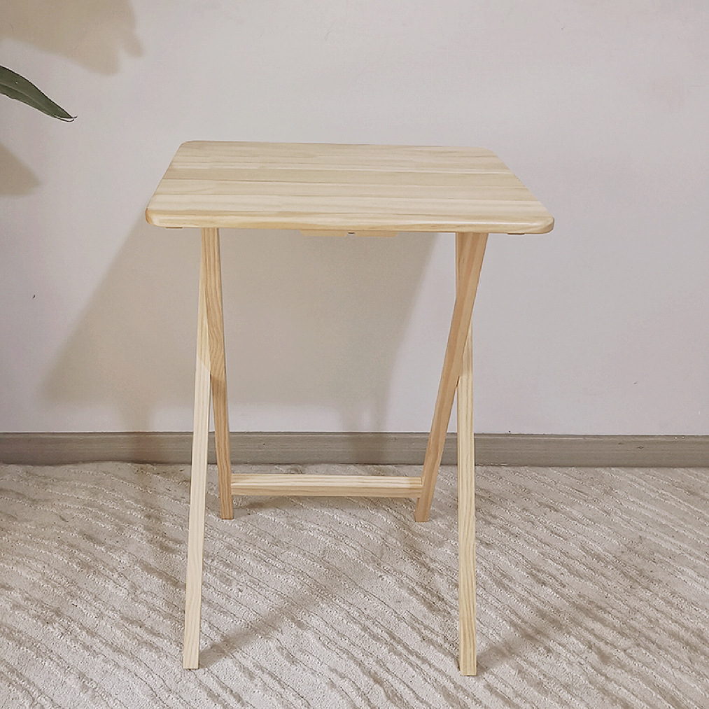 Solid Wood Side Table Folding Table Simple Table Computer Table Camping Leisure Table Outdoor Table