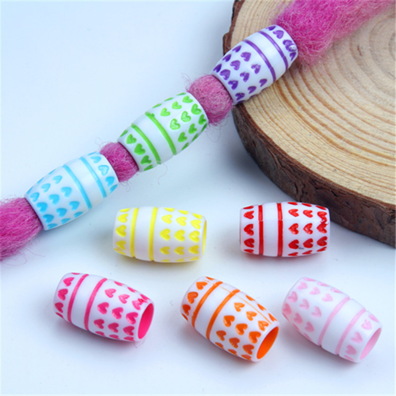 Африканская парик, грязная коса, пластиковые цветные кольца, крупные бусины, DIY для детей