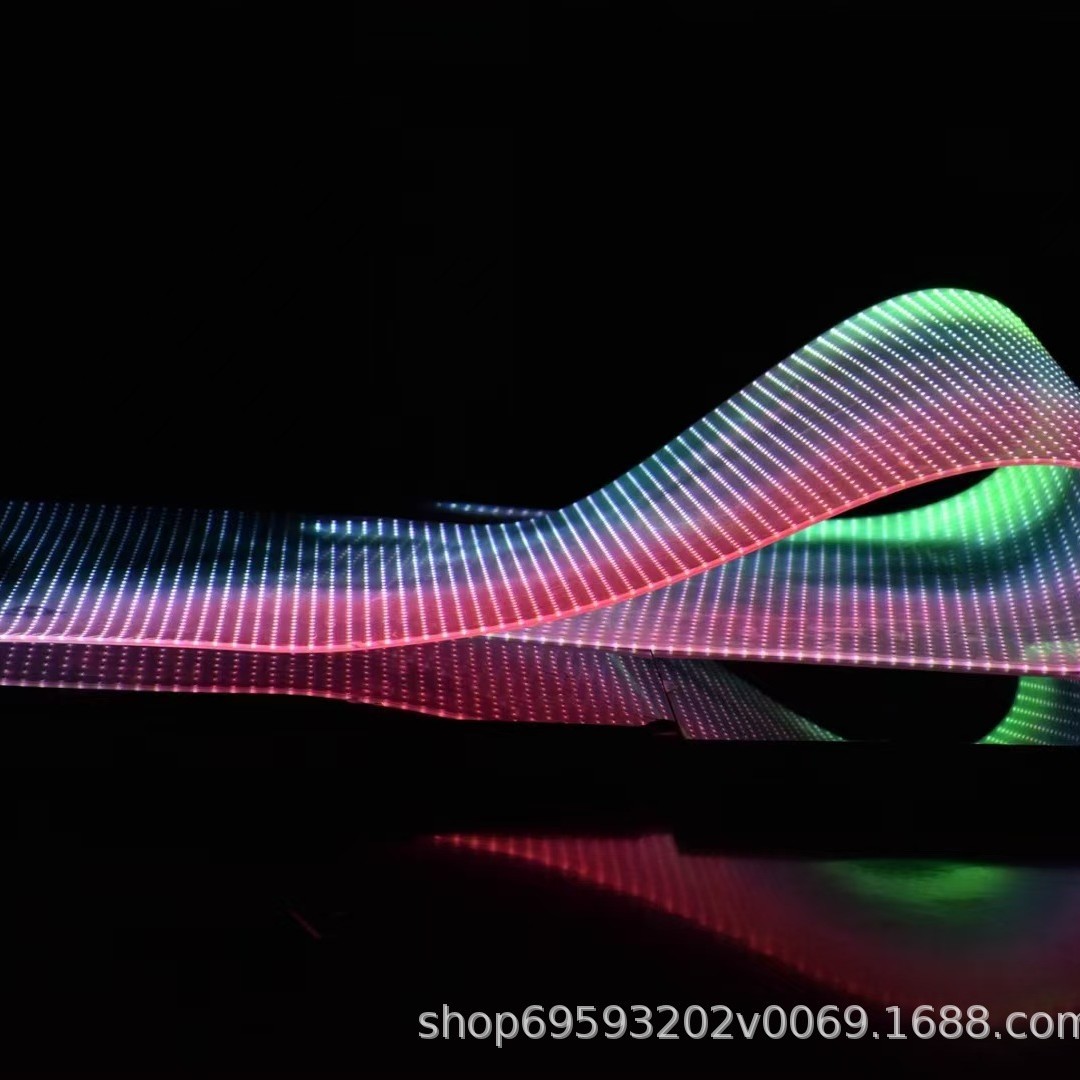 Гибкий LED рекламный экран, мягкий LED экран, прозрачный кристаллический пленочный экран, можно прикрепить к ультратонкому LED прозрачному пленочному дисплею