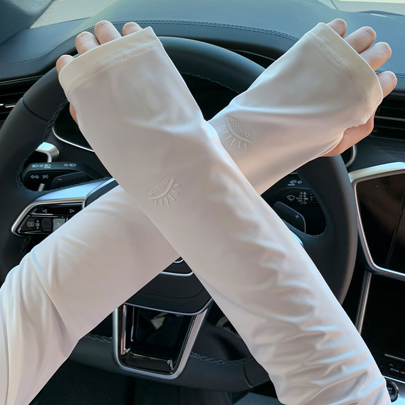 Summer Exclusive Ice Sleeves Driving Sun Protection Thin Ice Silk Loose Sleeves Women's Cycling Anti-Uv Ice Sleeve Arm Guards
