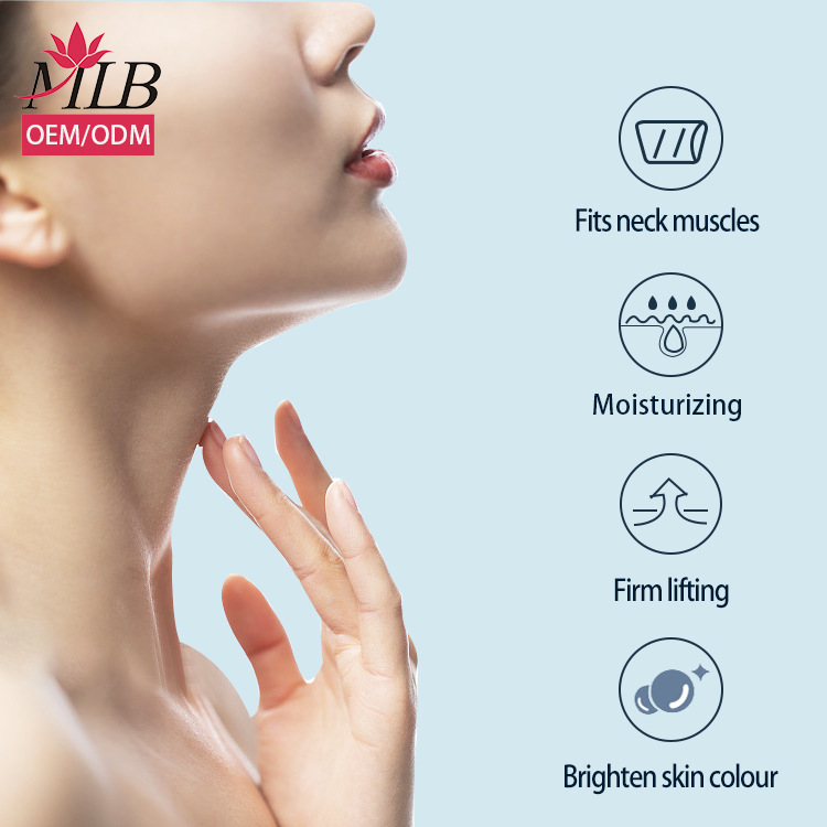 Cross-Border English Version Collagen Neck Mask Lightening Neck Care Gel Crystal Neck Mask Patch in Stock