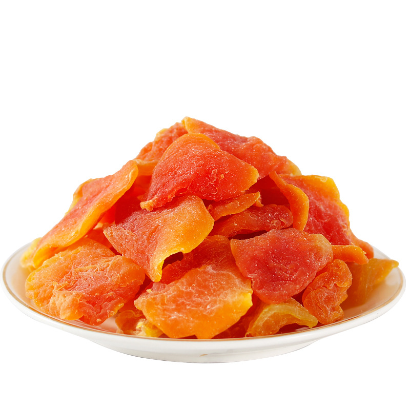 New Arrival Red Heart Dried Papaya 500g Papaya Slices Candied Fruit Sweet and Sour Delicious Dried Fruit Can Be Oem Shipped