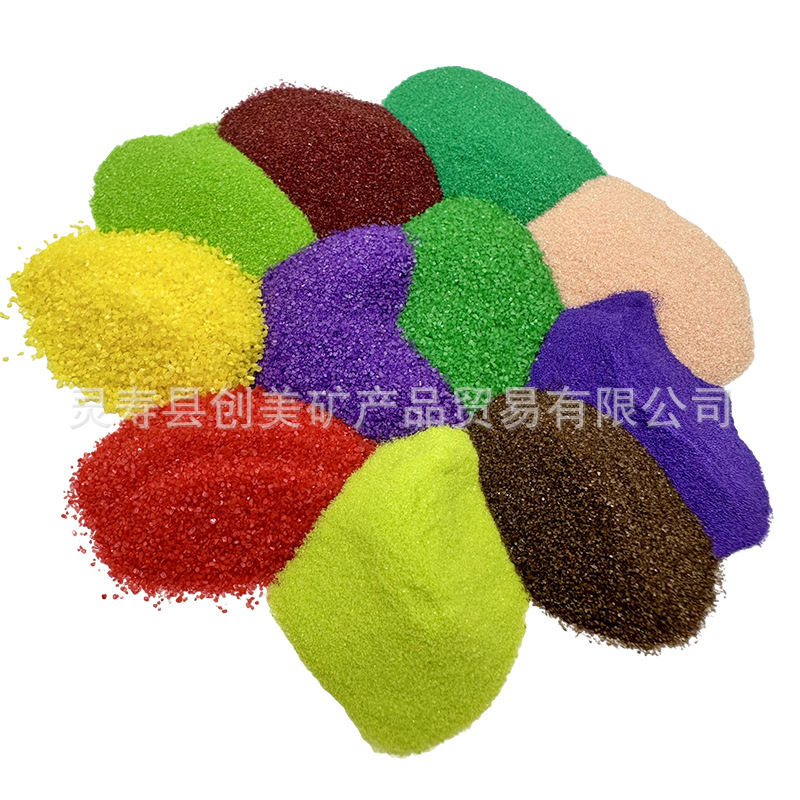 Factory Wholesale Dyed Colored Sand Bottled Bagged Sand Painting Colored Sand Internet Celebrity Beach Landscaping 72 Colors Kidsren's Entertainment Sand