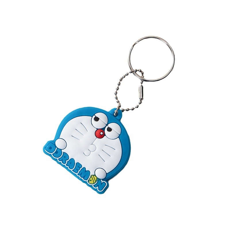 Soft Rubber Key Cover Double-Sided Cartoon Animation Key Protective Cover Access Control Card Holder Electric Vehicle Key Cover