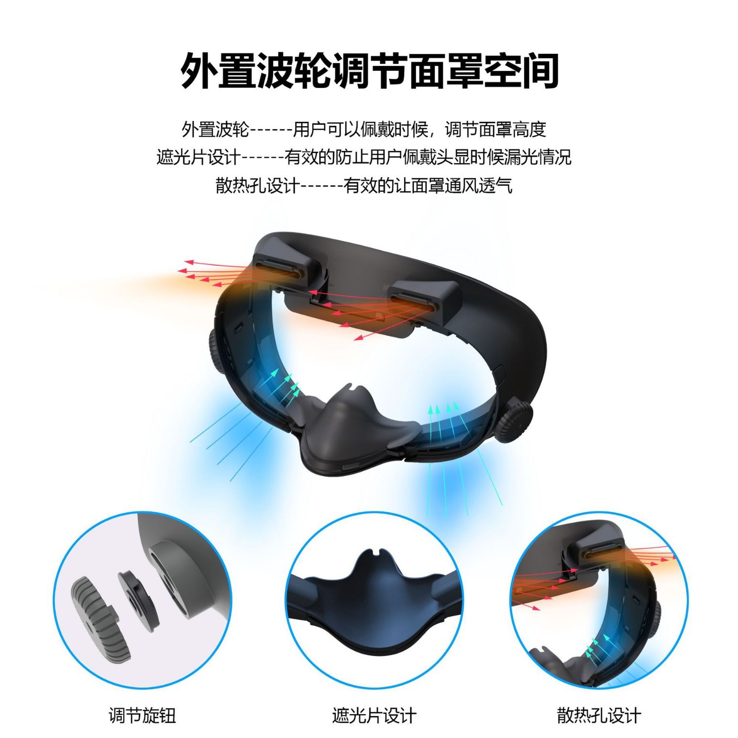 Meta Quest 3S New Decompression Replaceable Mask X3S Pulsator Adjustable Skin-Friendly Sponge Breathable