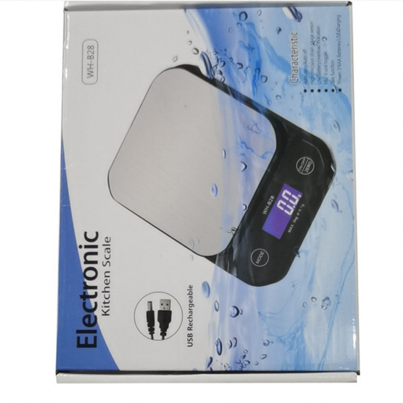 Wei Heng Kitchen Digital Scale USB Rechargeable Waterproof Ip68 Digital Scale Baking Scale Gram Weight 10kg Kitchen Scale