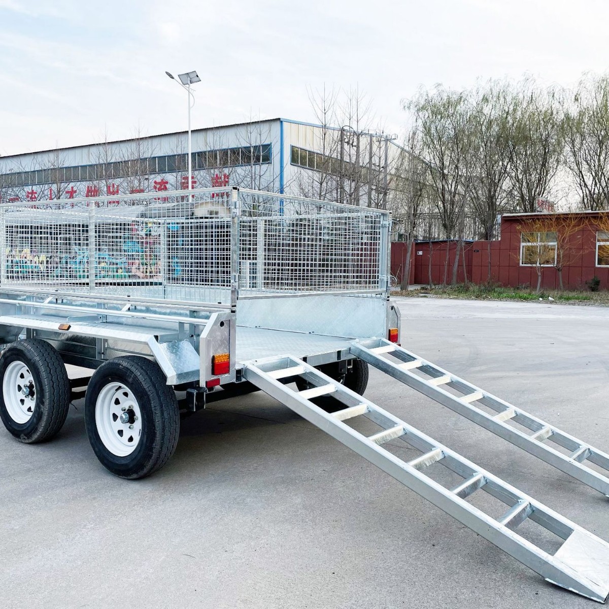 Galvanized Mesh Tool Cart with Cage-Type Trailer 10*510*8, Made to Order for Export and Customized for Commercial Use