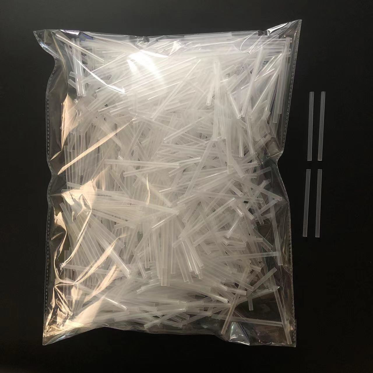 Annual honey balloon accessories 8cm blowing straw aluminum film balloon transparent plastic tube balloon straw