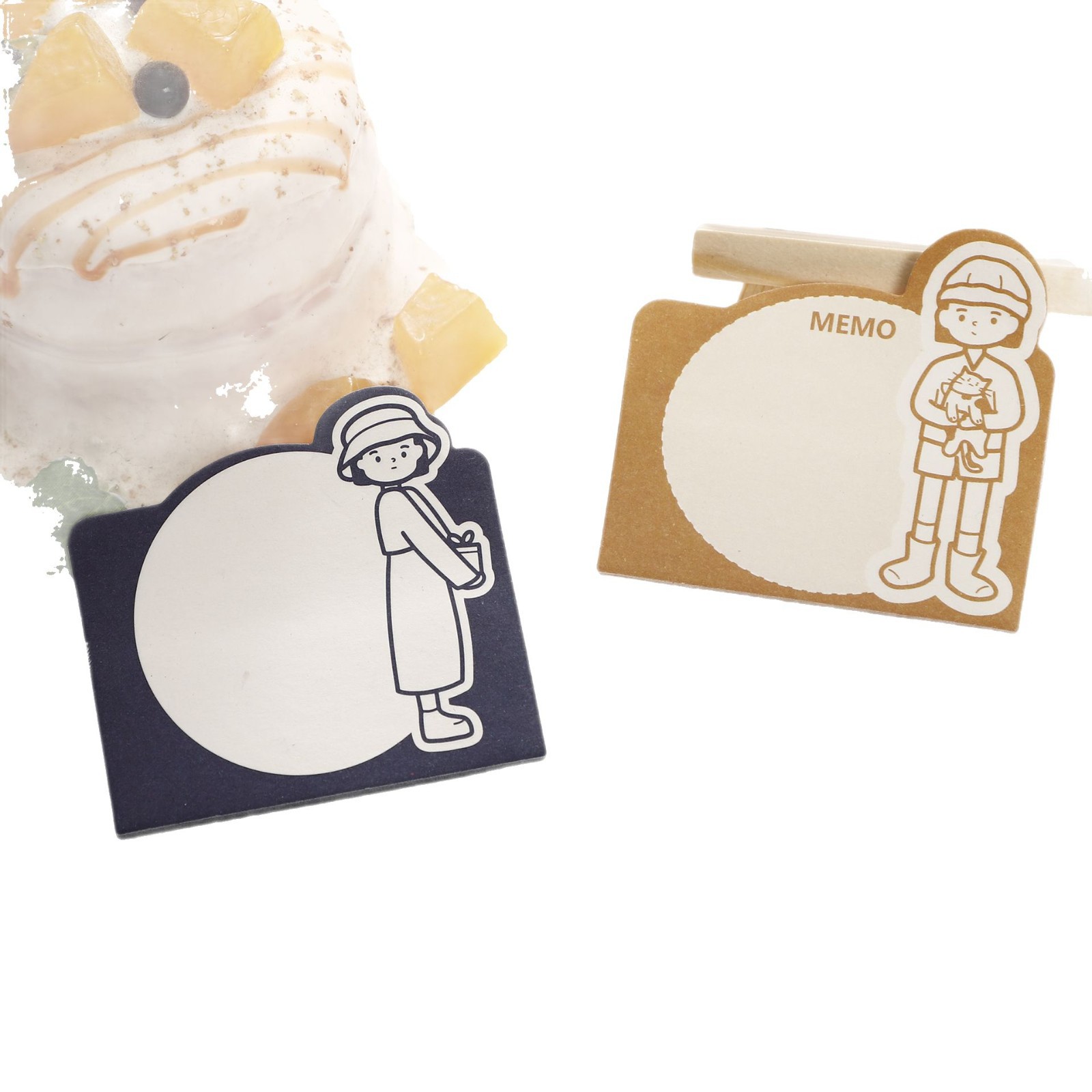 Custom Sticky Notes with Unique Shapes, Reusable Cartoon Cute Memo Pads, Ins-Style Creative Sticky Notes