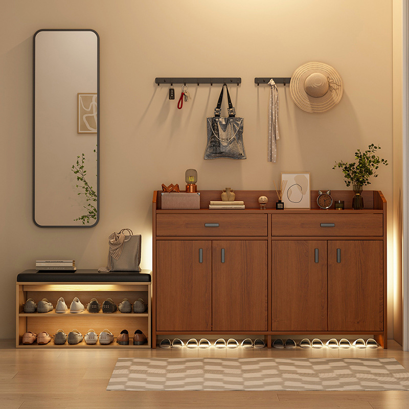 Simple Shoe Cabinet Household Large Capacity Entrance Door Entrance Cabinet Integrated Wall Indoor Dustproof Storage Artifact Shoe Rack