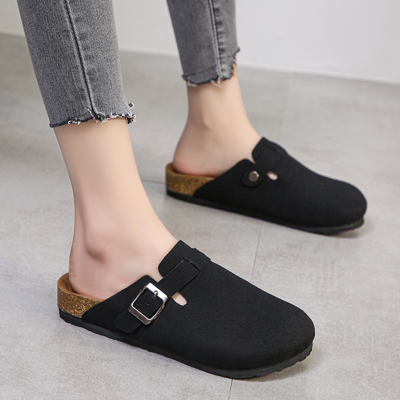 2024 Spring and Autumn New Foreign Trade plus size Birkken Baotou Thick Sole Shoes Casual All-match Cross-grade European and American Roman Women's Shoes