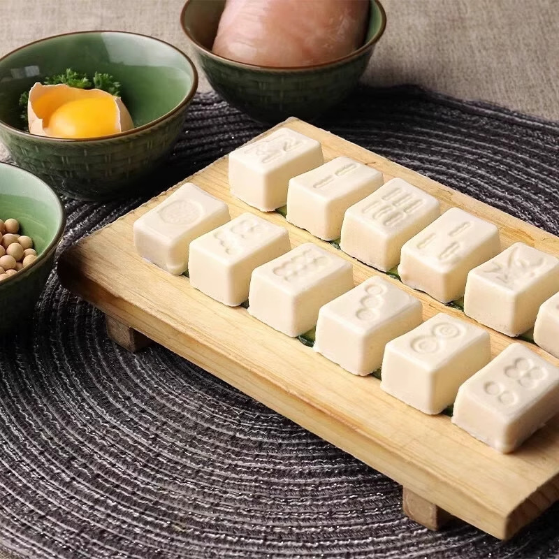 Hot Pot Chicken Tofu 180g*36 Boxes of Mahjong-Shaped Tofu Special New Tofu Spicy Hot Pot Ingredients