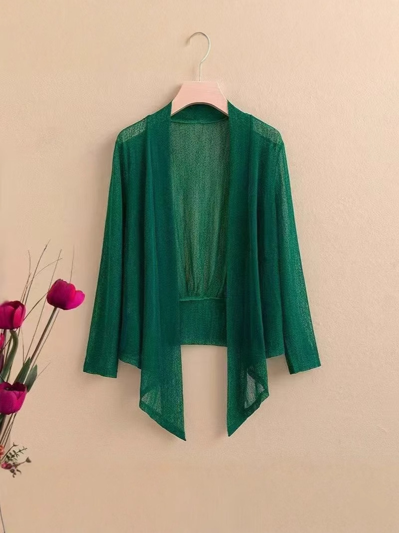 Ice Silk Shawl Cardigan Jacket Sun Protection Top Large Size Versatile