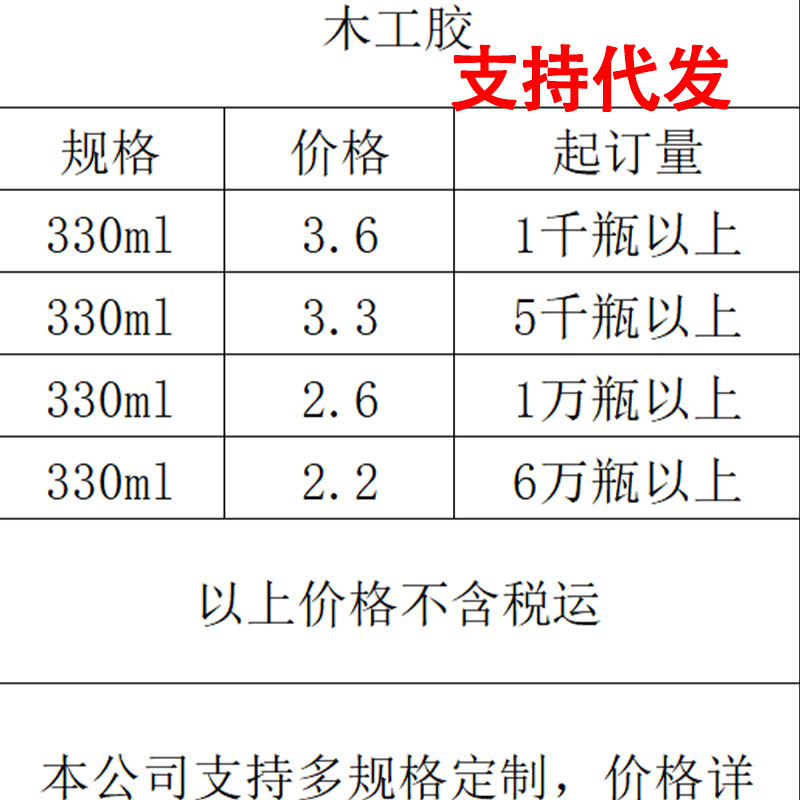 Woodworking Glue White Latex Manufacturer Wholesale Student Handmade DIY Adhesive Furniture Glue for Sticking Hairpins, Flowers, Tables, and Chairs Small Bottle White Glue