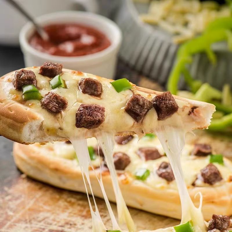 [Free Shipping for One Piece] Small Pizza, Beef, Cheese Boat, Pizza Semi-Finished Product, Heated and Ready-To-Eat Frozen Instant Orleans