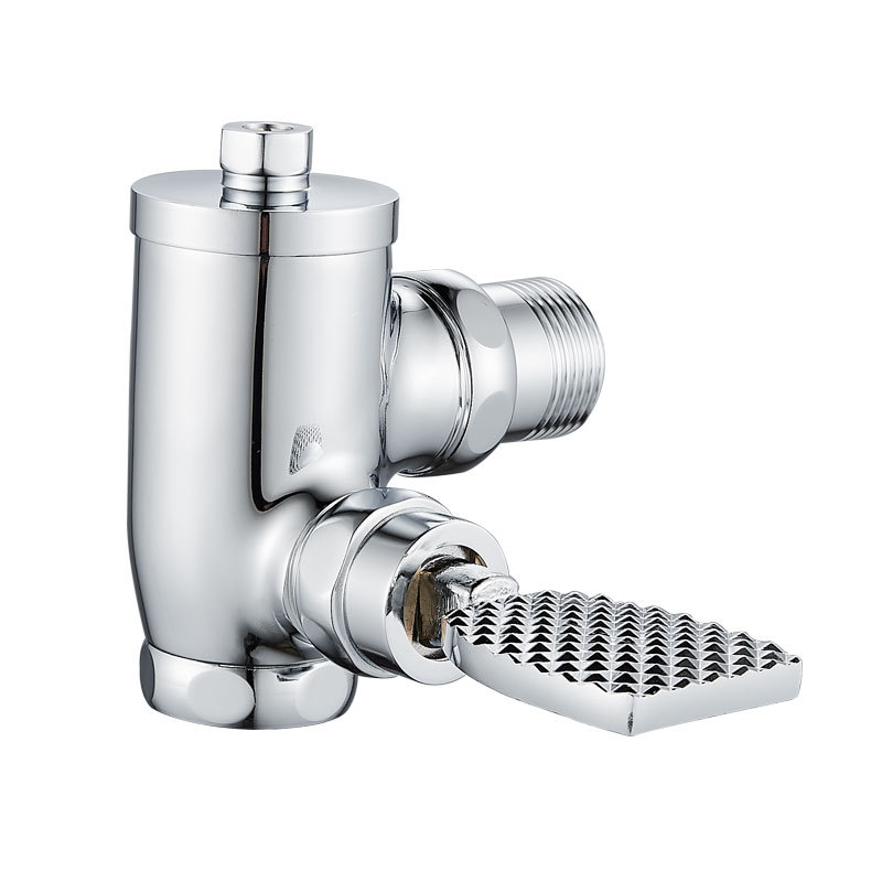 All copper squat toilet flush valve 90 degree corner right angle corner pedal stool flush valve foot delay valve