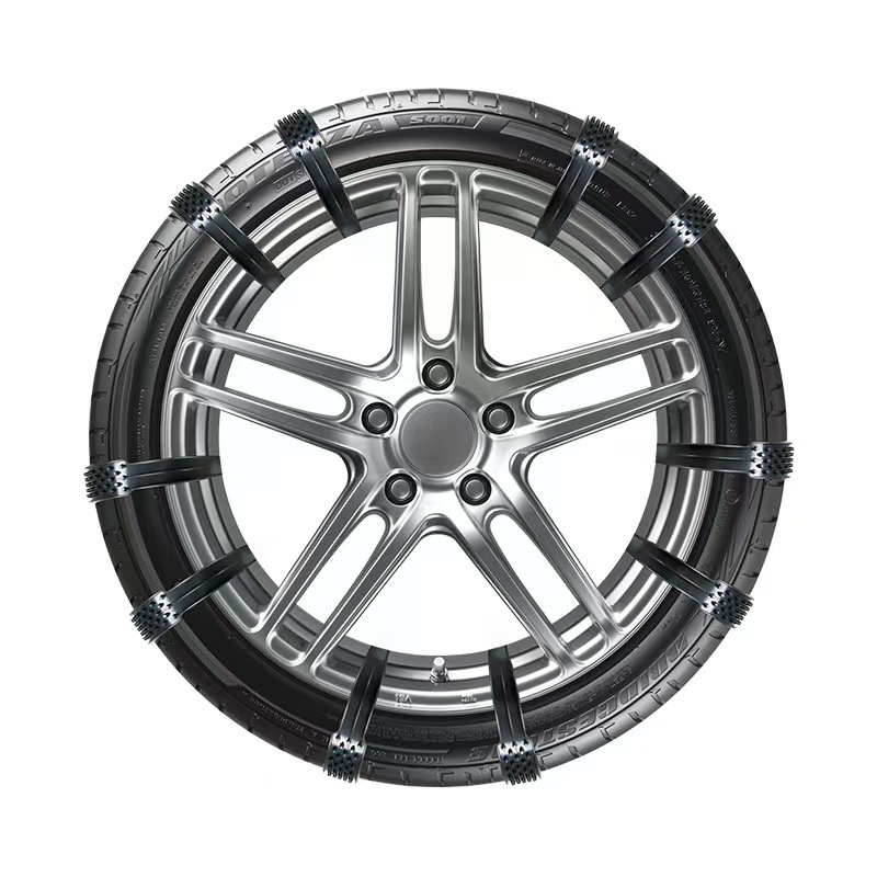 Car Anti-Skid Tire Chains Snow High Elastic Thickeneded Winter Emergency Anti-Skid Cable Ties Universal Crawler Car Off-Road Vehicle