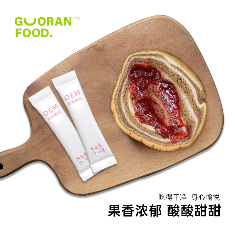 Strawberry Jam Small Package Strawberry Jam Bag Commercial Fast Food Milk Tea Shop Fruit Jam Oem Oem Customization