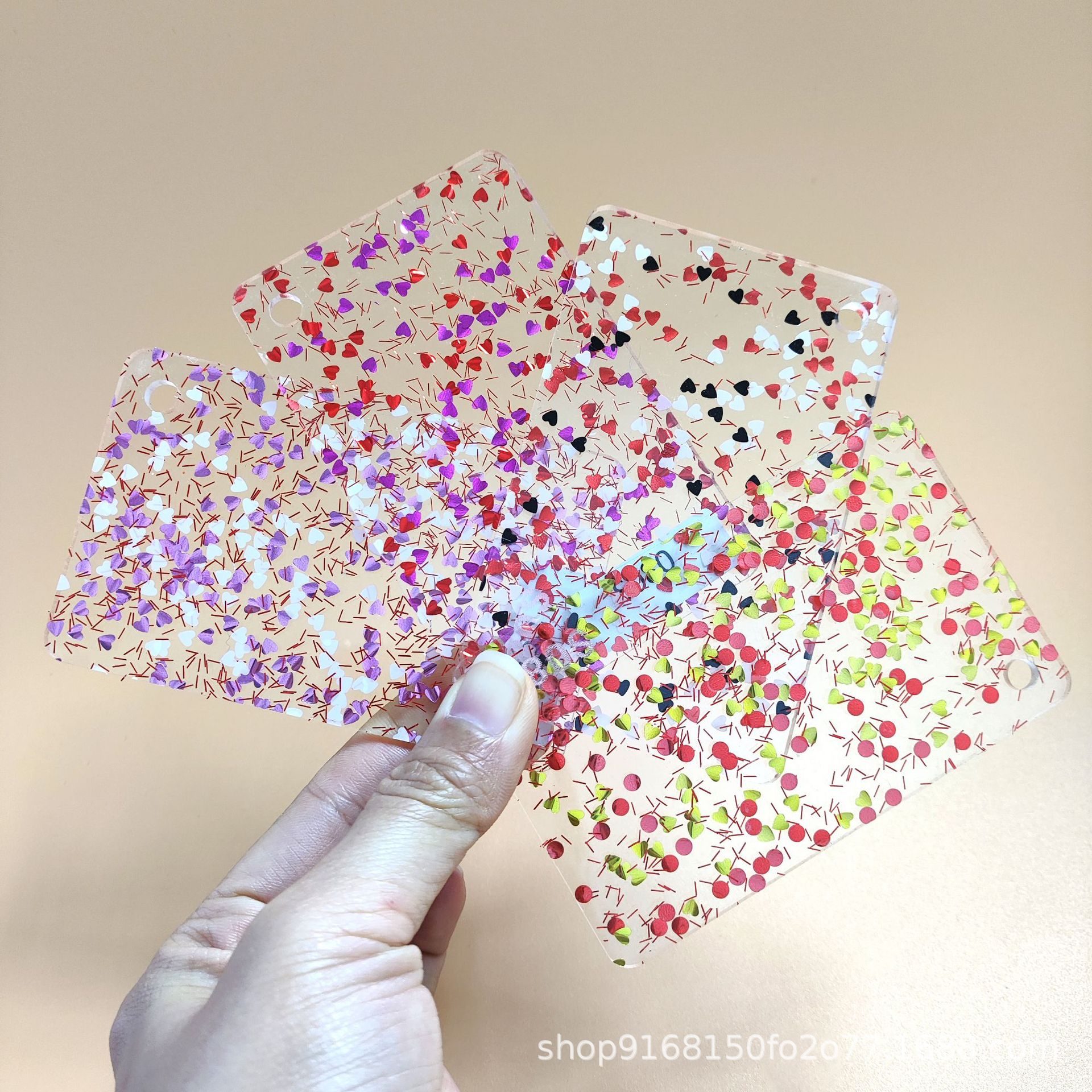 Прозрачный круглый сердцевидный многоцветный луковичный порошок акриловый стенд для выставки украшения оптовая продажа