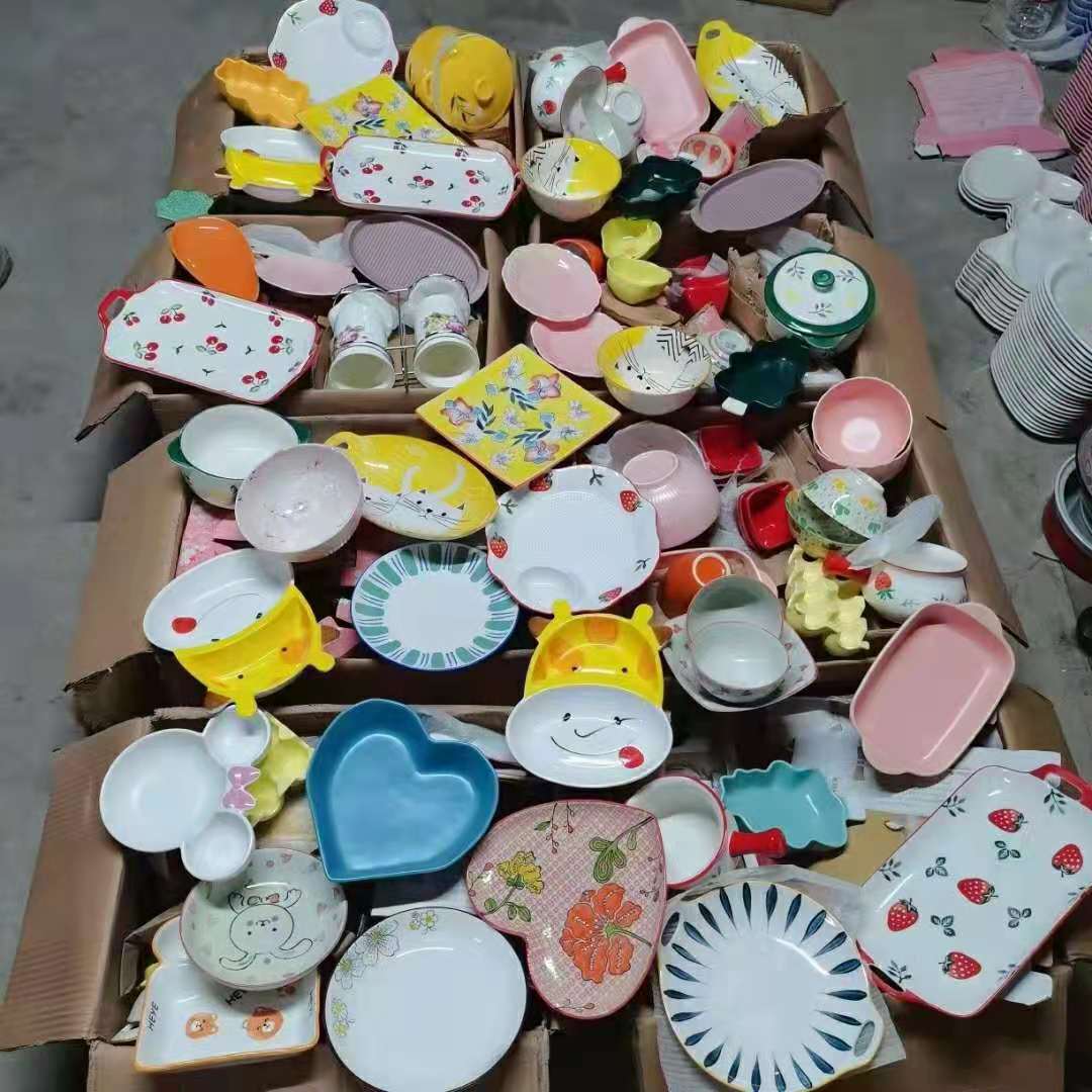 Stall ceramic Miscellaneous wholesale household Rice Bowl night market stall ceramic Miscellaneous 10 yuan 3-sample stall supply