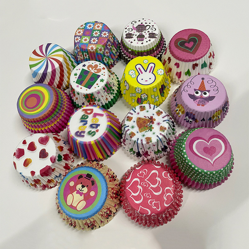 Baking Oil Paper Glutinous Rice Cake Paper Base Paper Pad Snow Meiniang Packaging High Temperature Resistant Muffin Cake Paper Cups 100 Pieces