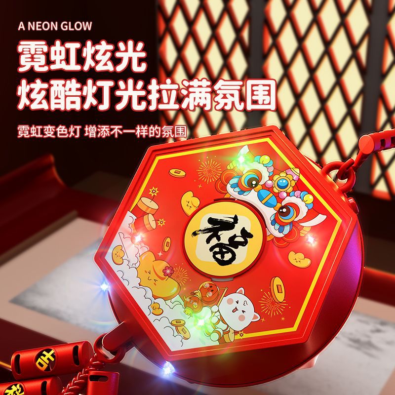 2025 new firecracker bubble machine automatic music light charging portable lantern net red explosions electronic fireworks