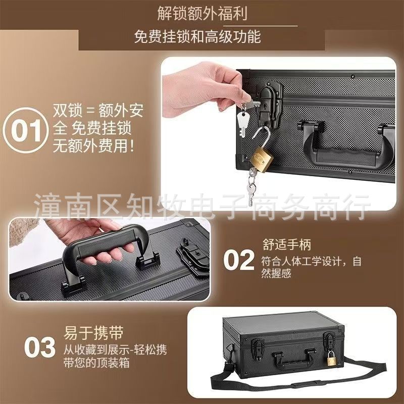 Six-Slot Psa/Bgs Card Collection Card Box Aluminum Frame Psa Scoring Board Card Box Metal Card Brick Suitcase Fan