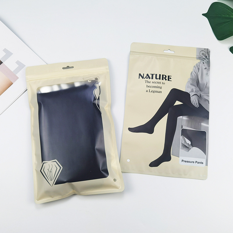 Leggings Packaging Bag, Bare-Leg Effect Magic Pantyhose, Plastic Self-Sealing Bag, Tummy Control Yoga Pants, Nude-Feel Stockings Bag