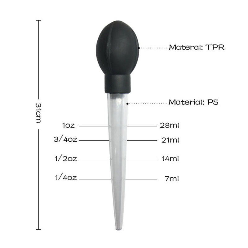 Bbq Barbecue Oil Dripping Tube Grease Dropper Plastic Large Oil Suction Tube Fish Tank Feces Suction Device Flower Pot Water Suction Device