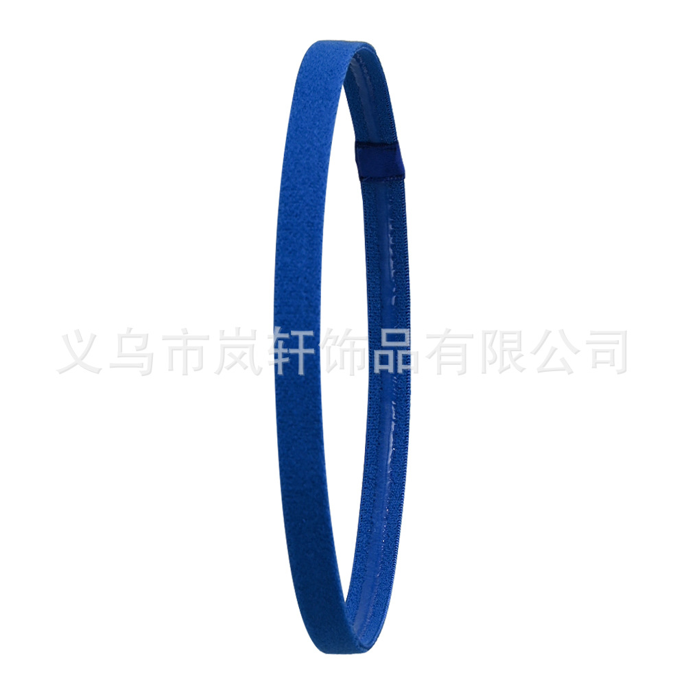 Cross-Border Sports Thin Hairband Yoga Fitness Headband Sweat-Absorbent Elastic Band Silicone Non-Slip Breathable Hairband