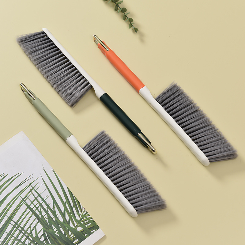 Factory in stock Nordic Style Light Luxury Gold-plated Stainless Steel Soft Wool Bed Brush Sofa Carpet Bed Sheet Cleaning Dust Removal Long