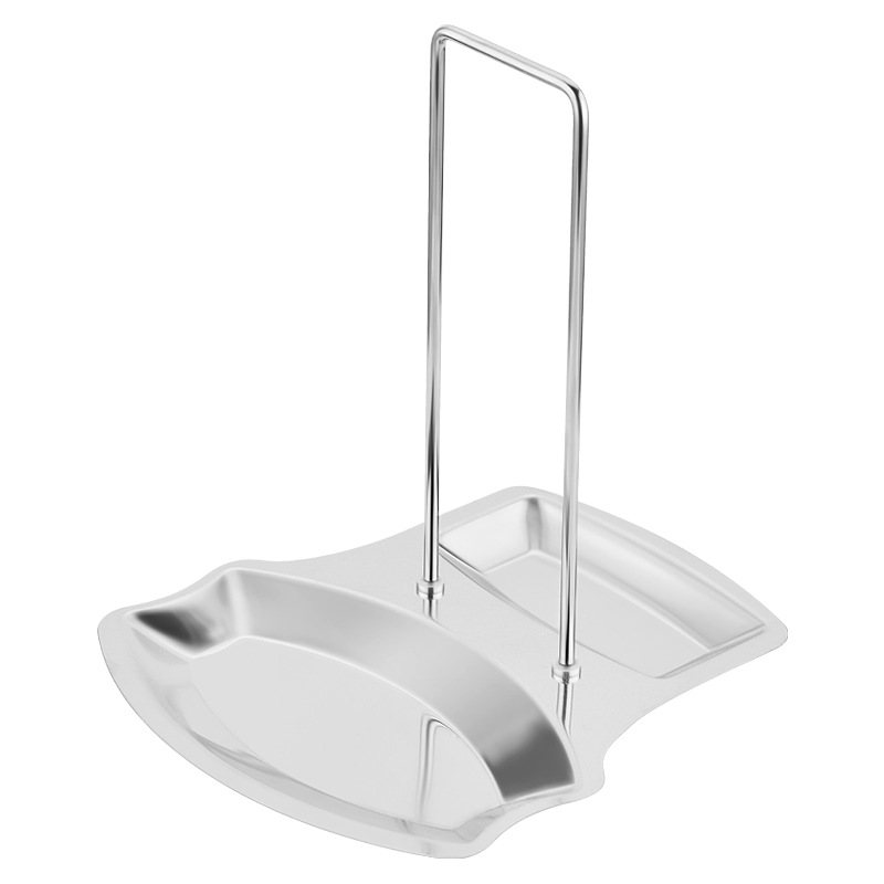 Stainless Steel Pot Lid Rack Household Kitchen Storage Rack Pot Rack Pot Lid Storage Tray Spoon Rack Countertop Storage Rack Drain Tray