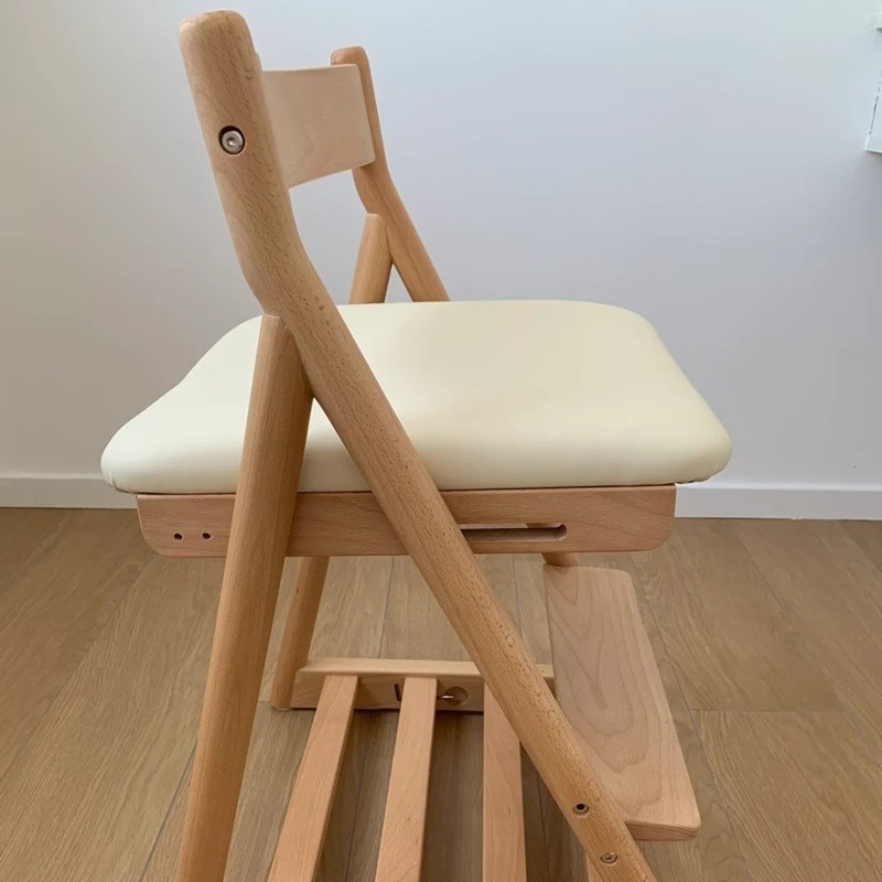 Carefully Selected Faroro Children's Desk, Solid Wood Study Chair, Home Seat, Baby Chair, Adjustable Height Dining Chair