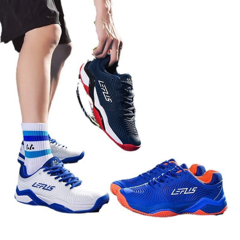Cross-Border Wholesale 2024 New Professional Tennis Badminton Shoes for Men and Women Breathable Rebound Cushioning Sports Training Shoes