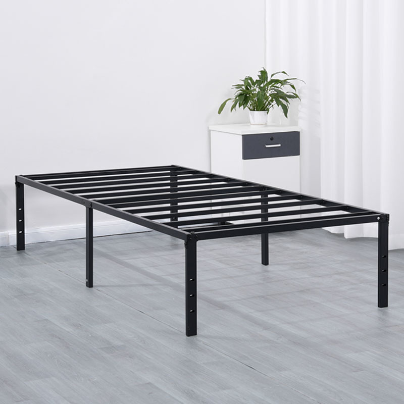 Cross-border Iron Rental Housing Simple Metal Bed Frame Carbon Steel Single Row Skeleton Homestay Apartment Bedroom Mattress Bracket