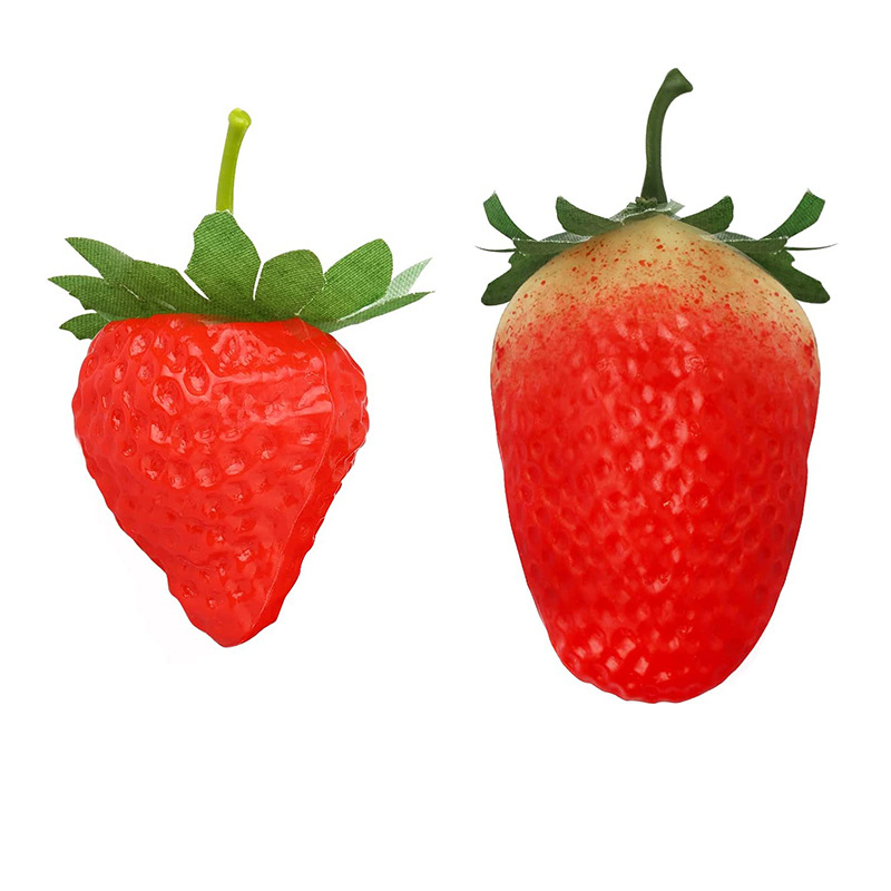 Artificial strawberry plastic strawberry fake strawberry model photo decoration children's toy kindergarten teaching props