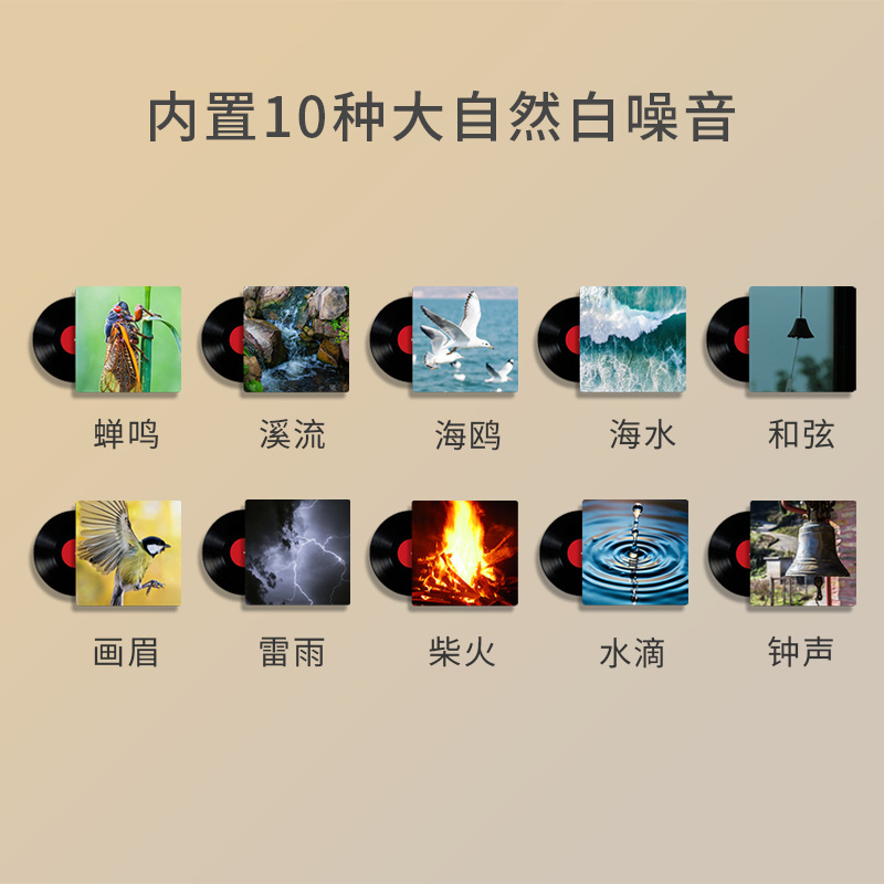 White Noise Sleep Meter Sleep Speaker Smart Timing Baby Night Light Soothing Meter Night Feeding Light Meditation Light