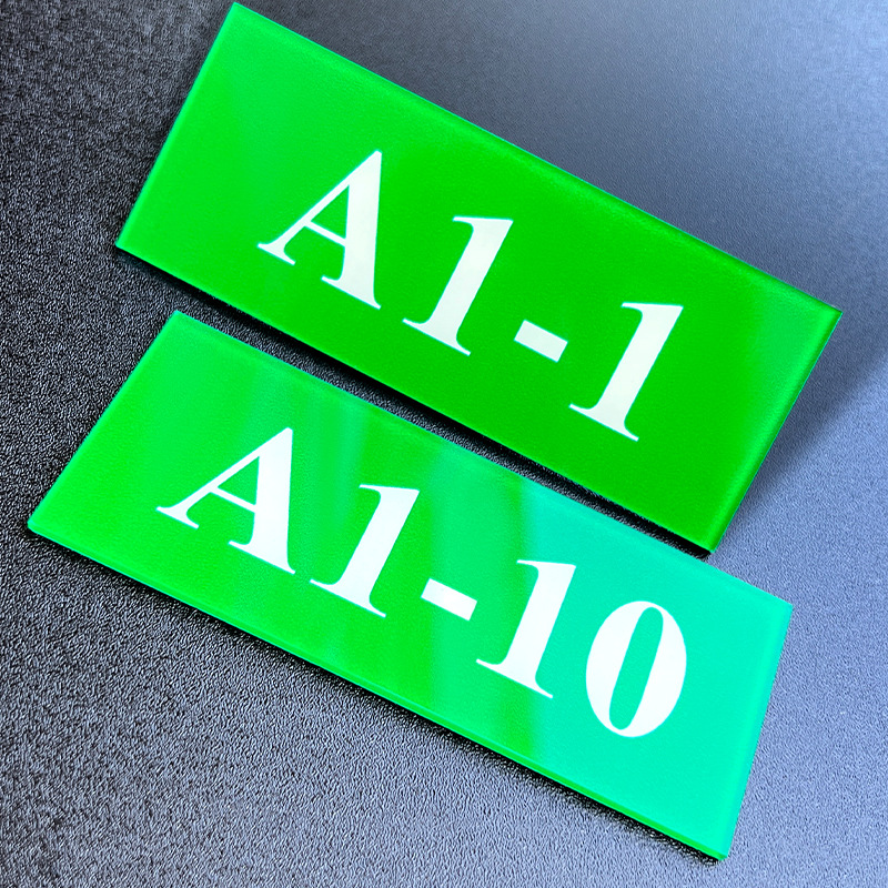 Acrylic Factory Warehouse Shelf Number English Partition Digital Label Marking Workpiece Machine Equipment Label
