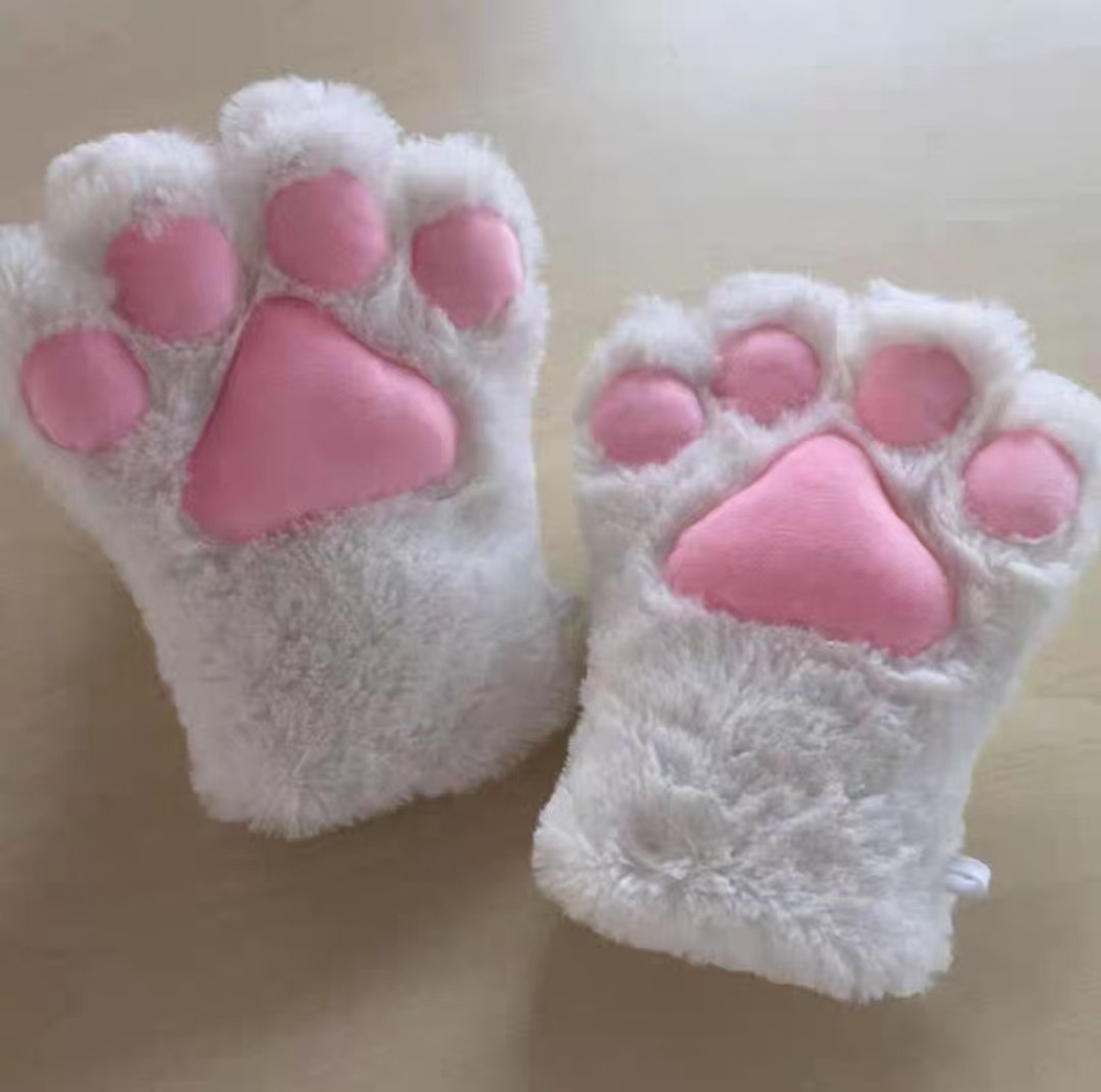 Handmade plush cat claw gloves cute cute new cosplay performance adult children bear claw gloves cat gloves