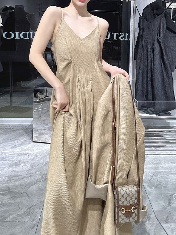 [in stock] plus size Women's New Spring and Autumn Fat mm Loose Jacket Sling Dress suit Two-Piece 5027