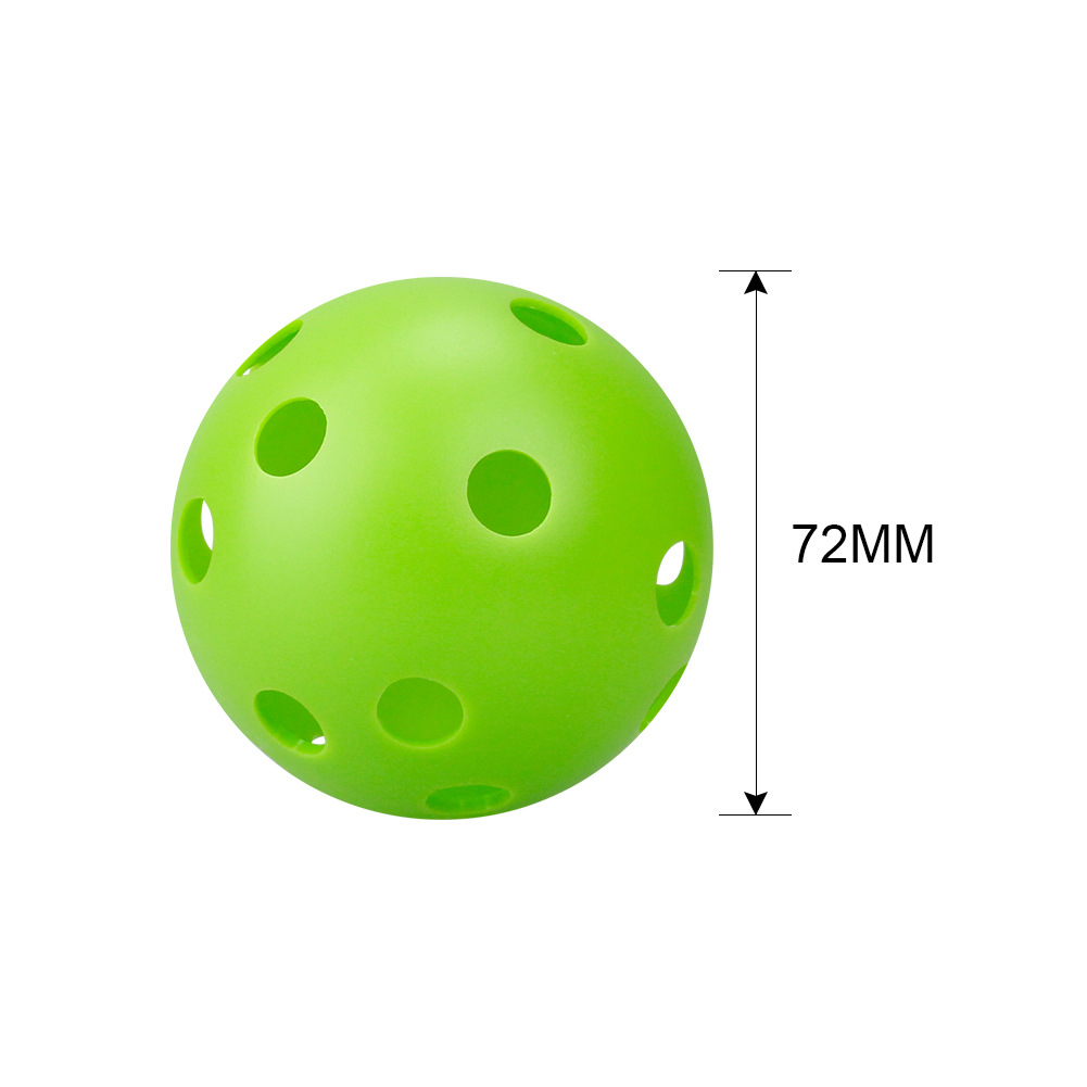 72mm Practice Baseball 26 Holes 17g Green Hard Plastic Pe Blow Molded Hole Ball Wei Floating Floor Ball