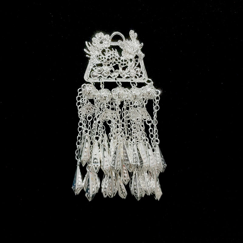 Guizhou Batik Refrigerator Stickers Accessories Minority Cultural and Creative Accessories Peacock Pendant Butterfly Pendant Imitation Miao Silver