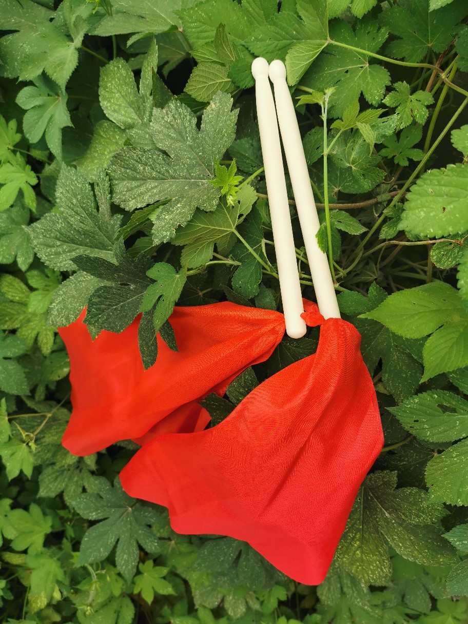 Dance Prop Set Square Scarf Long Thick Hot-Melt Edge Craft Drumstick Accessories Full Set of Stage Props