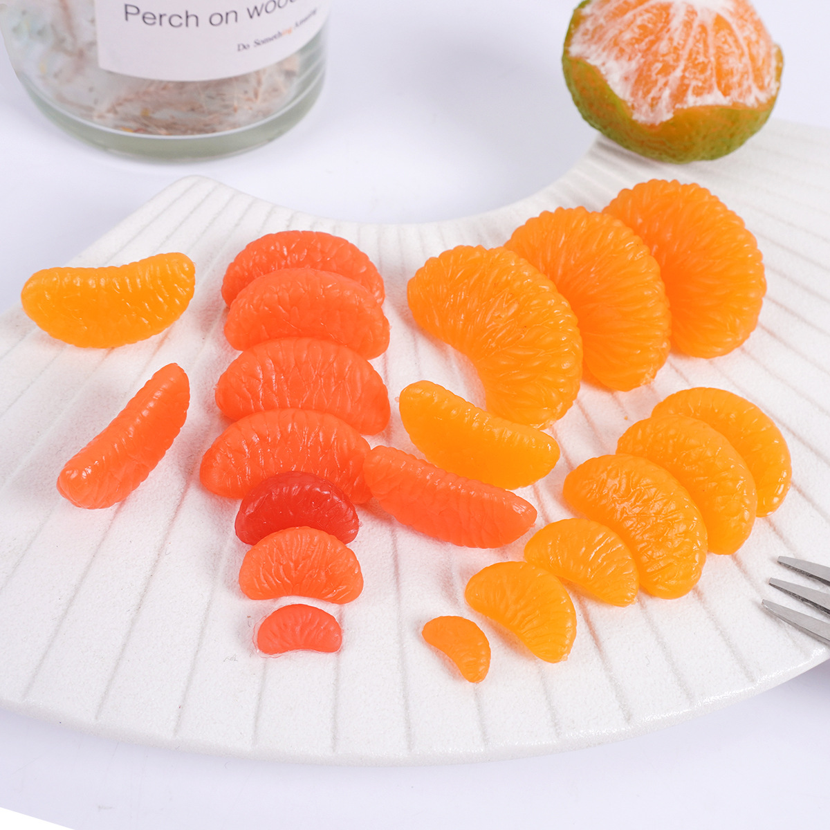 Simulated Fruit Orange Petals and Grapefruit Petals Model DIY Handmade Cream Glue Clay Accessories Miniature Food Toy Orange