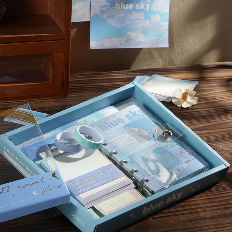 Creative birthday gift Practical Journal gift box for boys and girls birthday gift for students school opening loose-leaf Journal Book