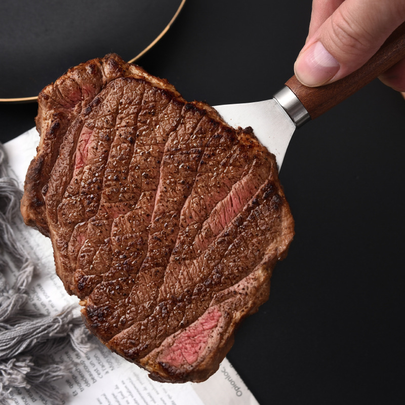 New Factory Direct Sales Stainless Steel Frying Spatula Steak Cooking Spatula Teppanyaki Pancake Triangle Spatula Cross-Border Gadgets